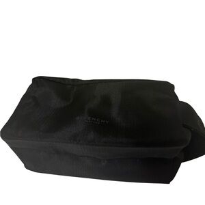 Givenchy perfume toiletry Bag with double zipper with two compartments black